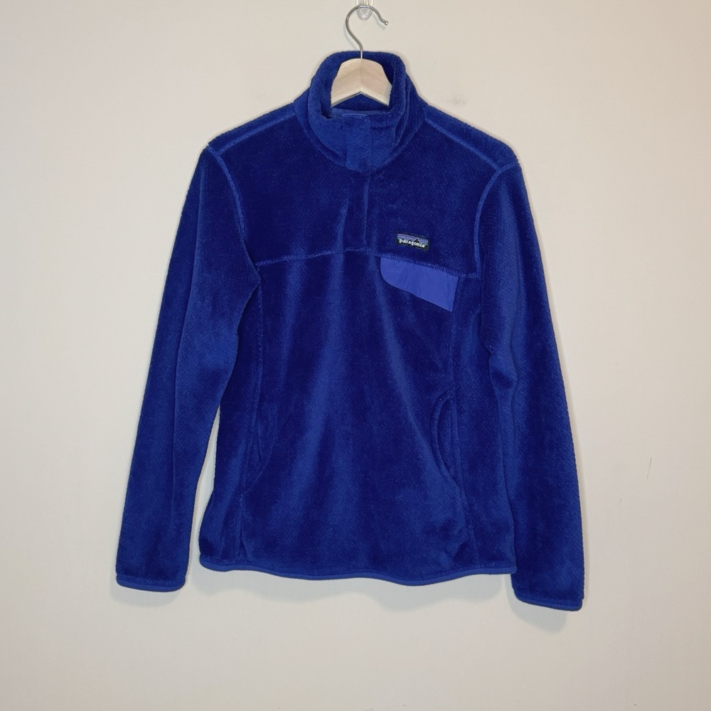 Patagonia Re-Tool Snap-T Pullover Viking Blue Deep Pile Fleece Size M